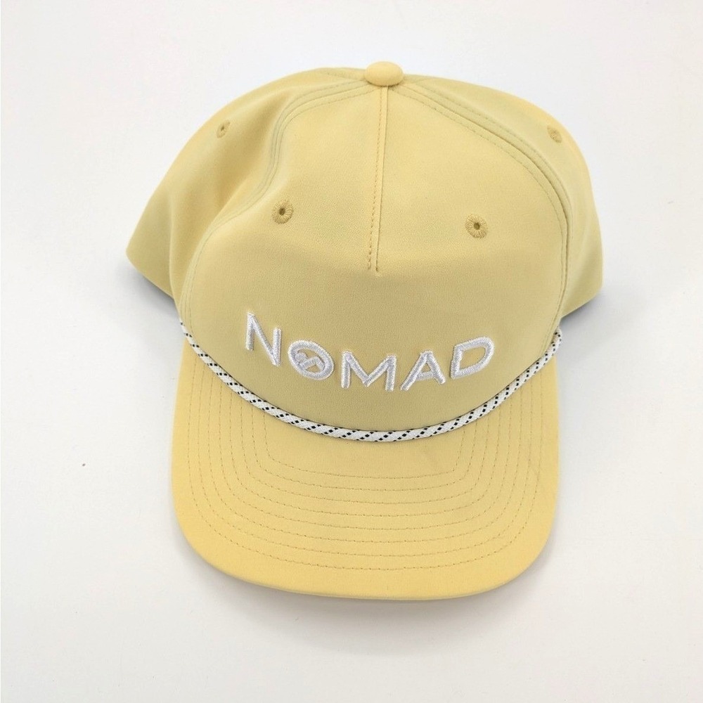 Swannies Golf NOMAD Rope Hat Snapback Cap Yellow White Embroidered OSFM